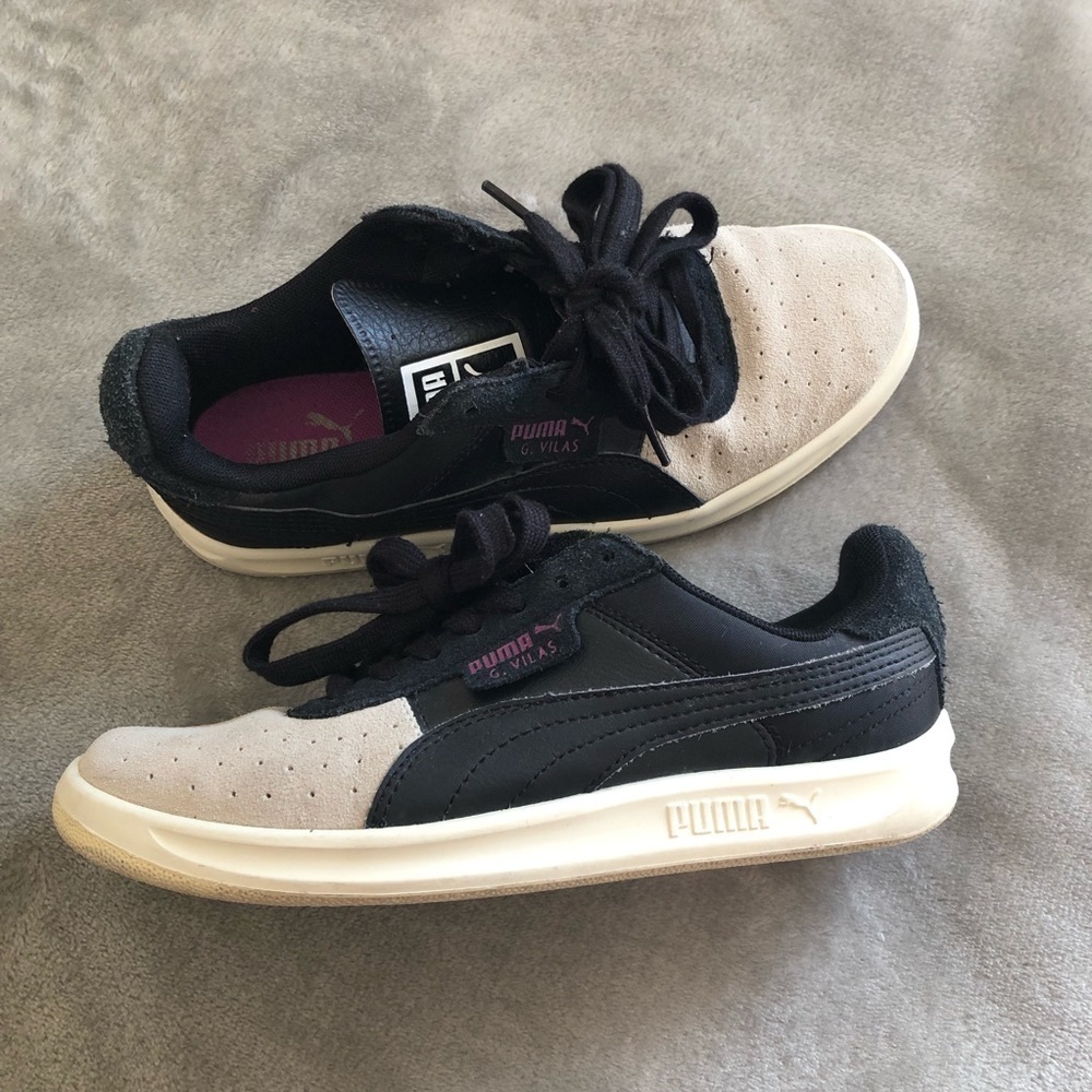 Puma G. Vilas grey and black Women’s size 6 in EUC